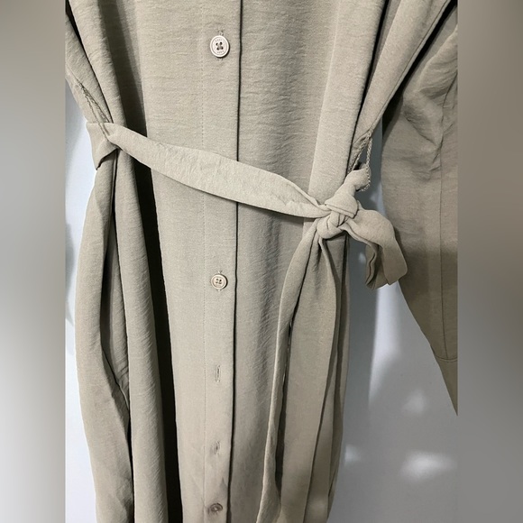 DKNY long sleeve olive dress - Picture 6 of 8